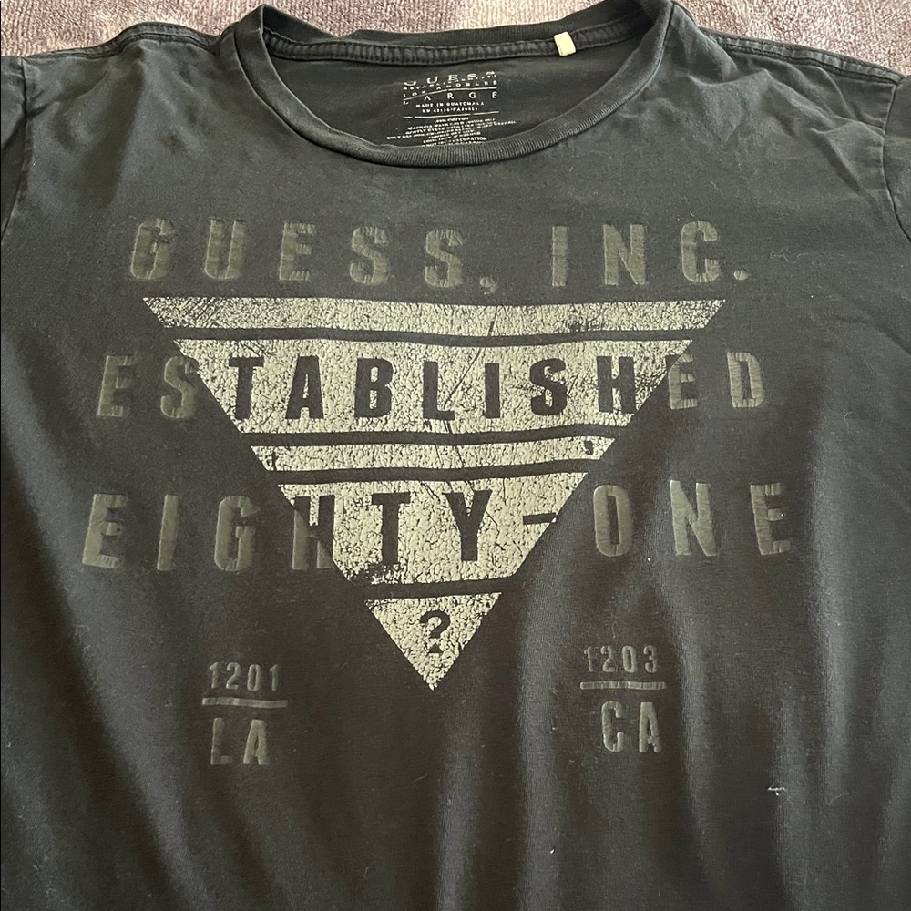 Guess Black Graphic Tee